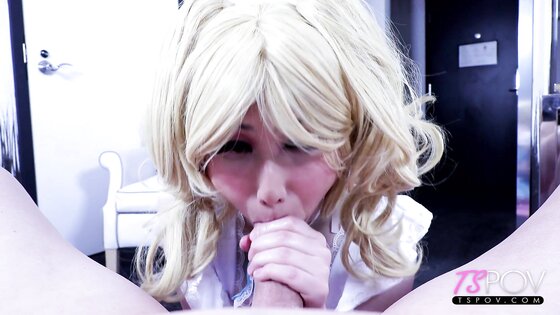 Japanese Sissy Maid Fucks And Swallows