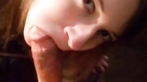 She was so horny that she couldnt wait to suck cock 4