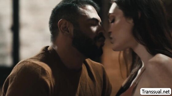 Hunk stepdaddy bareback fucked by his shemale stepdaughter