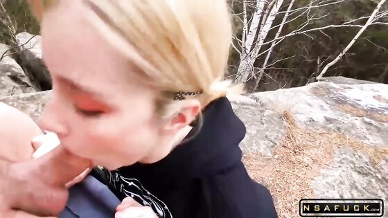 Blonde Blowjob Dick and Hard Pussy Fuck in the Forest Sweetie Fox