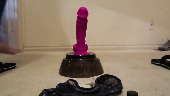 RIDING MY HUGE PURPLE DILDO