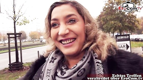 German Turkish Amateur Teen Slut Public Pick up at Street Casting