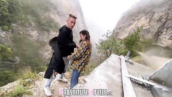 fucking outdoor in the mountain with a model