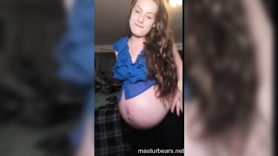 heavily preggo Sophie's slutty masturbation