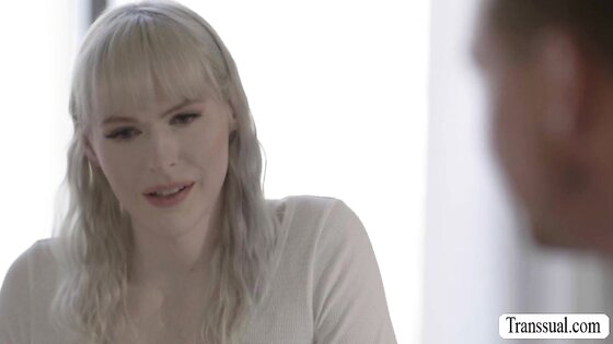 Shemale tutor butt fucks her guy student