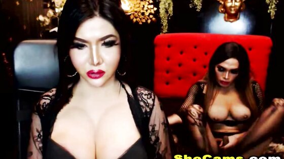 Hot Shemale Lovers Fucking Wildly On Cam