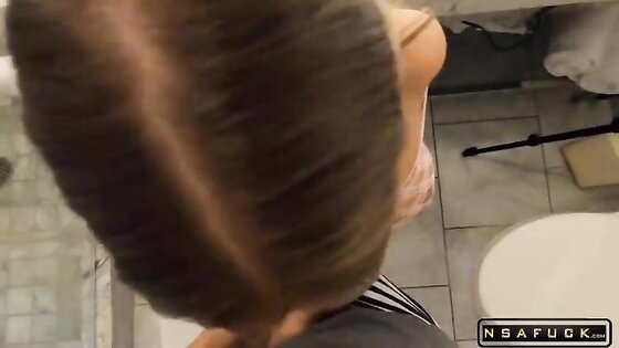 Sky Bri Bathroom Sex and Creampie