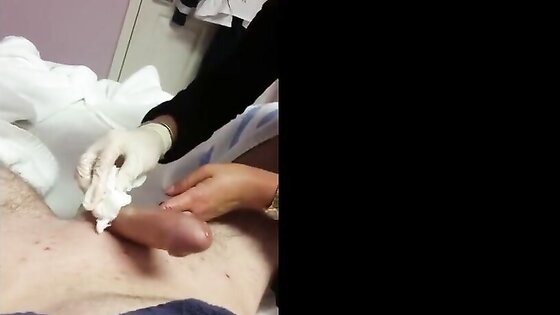 Asian lady waxing and massaging make dick cum