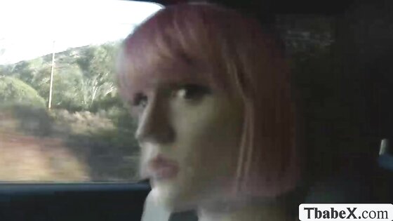 Skinny ts Claire Tenebrarumc hitch ride blowjobs drivers cock