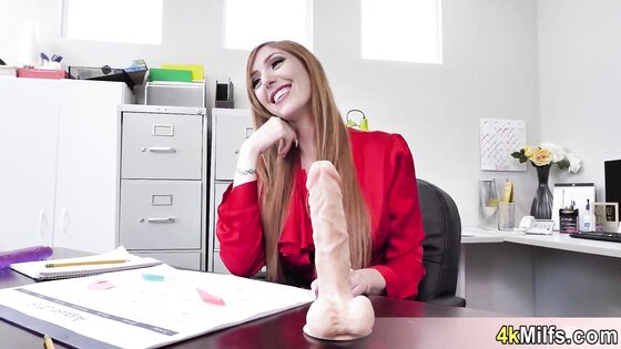 Red MILF head bitch Lauren Phillips fucked by her employee roughly