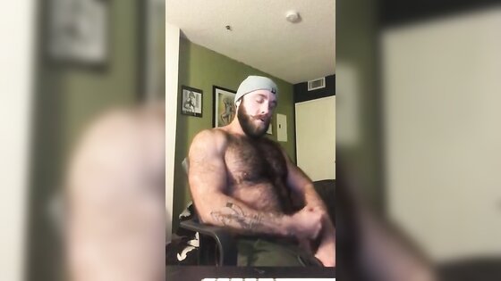 Hairy Lumberjack Shows Off his Cock ( No Cum )