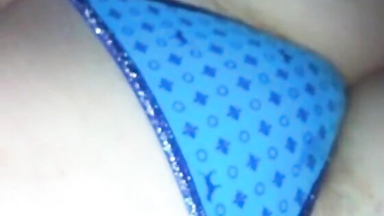 Cum on blue panties