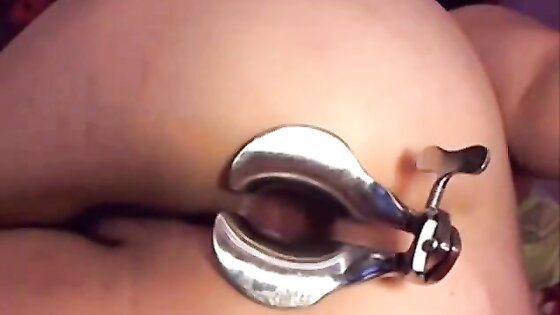 Webcam girl dildo and speculum in asshole by M.D.F