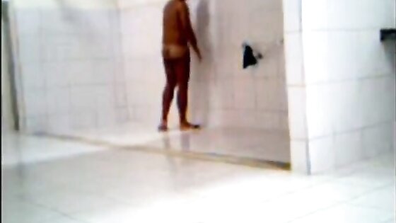 caught a guy turned on in gym shower