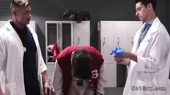 Gay football players anal with doctor in locker room