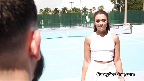 Tennis then a hot fuck with ebony cutie