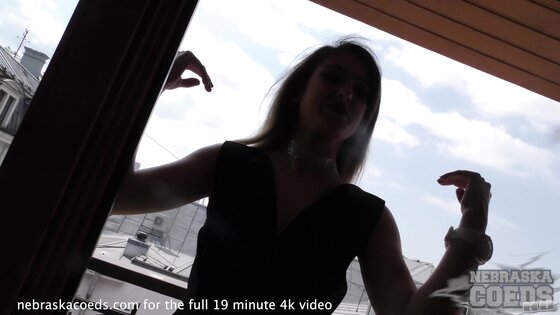 hot 18yo anusha diamond choker balcony masturbating