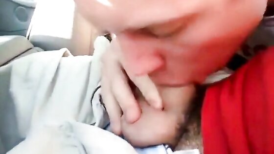 Blowing a friend in the car and he cums in my mouth 5