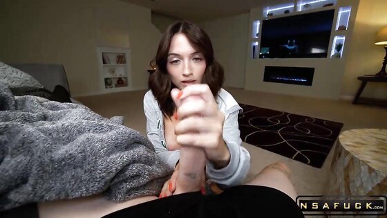 My Cute Step Sis gives me the best ASMR Handjob ever