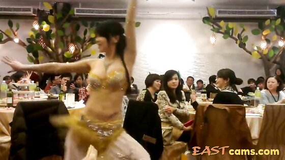 sexy asian Belly Dancer shake her slut boobs