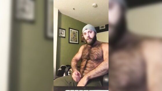 Hairy Lumberjack Shows Off his Cock ( No Cum )