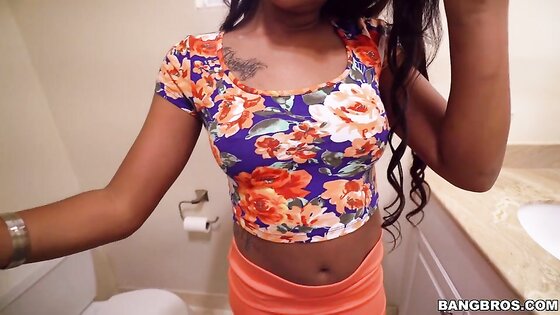 Nipple Pierced Ebony Fucked Hard