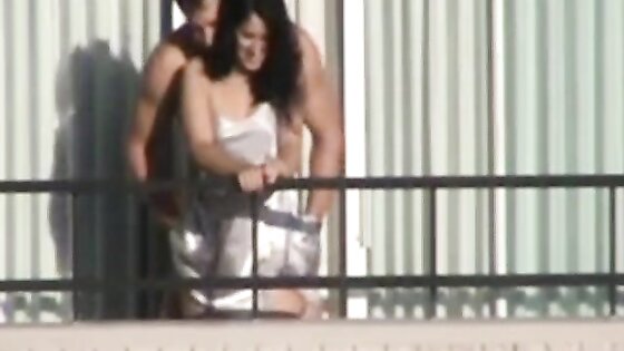 couple fucks on hotel balcony