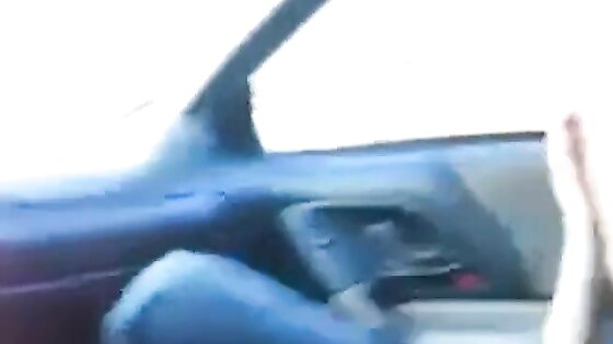 Blonde girl sucks cock in the car but doesnt like the taste