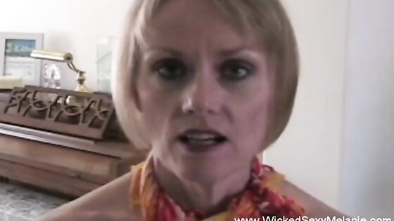 Blonde Mature Melanie Blowjob