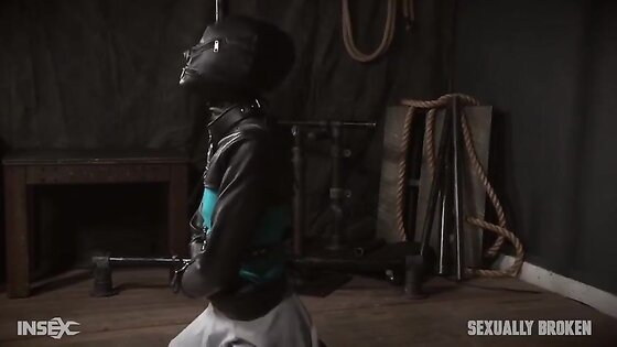 Slender Brunette Slave Tied And Fucked