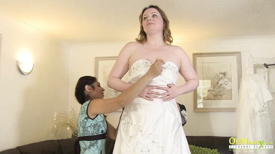 Women have to measure the size of the bride