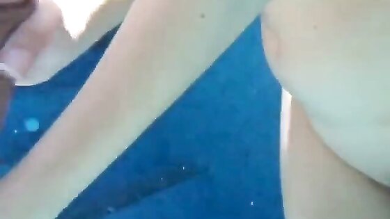 Girl pulling my cock underwater