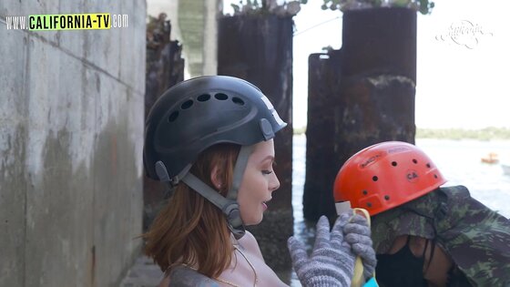 Lesbians venture naked into paradisiacal places in Brazil