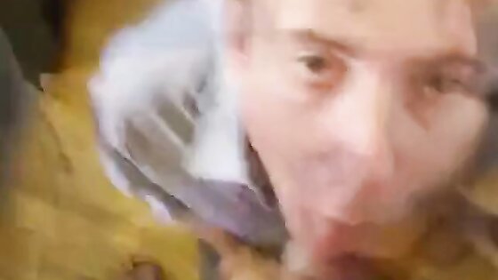 Amateur Takes On Two in a Group Blowjob