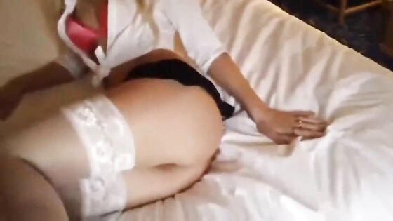 Blonde Amateur in Glasses Blowjob and Titty Fun