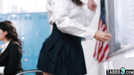 Lesbian Teacher Punishes Hairy Schoolgirl