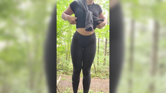 PLaying Boobs During Hike Break