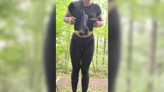 PLaying Boobs During Hike Break