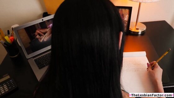 Grabbing her tits while eating her pussy