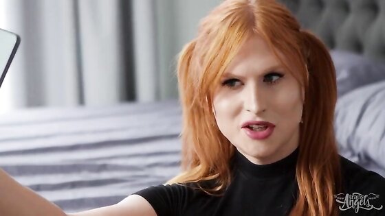 Cute Red Haired Shemale Fucked