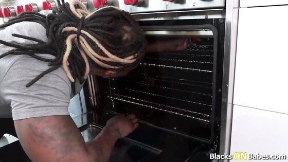 Black handyman fucks busty redhead milf