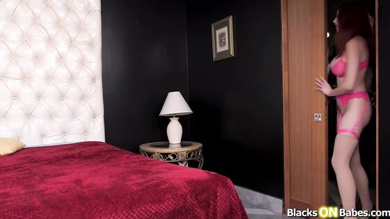 Black handyman fucks busty redhead milf