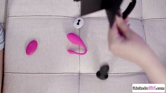 Big tits lesbian fucks bff with vibrator