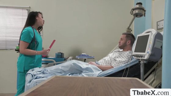 Petite nurse suck and ride patients hard dick