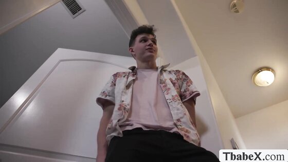 TS got shocked of friends stepbrothers big cock