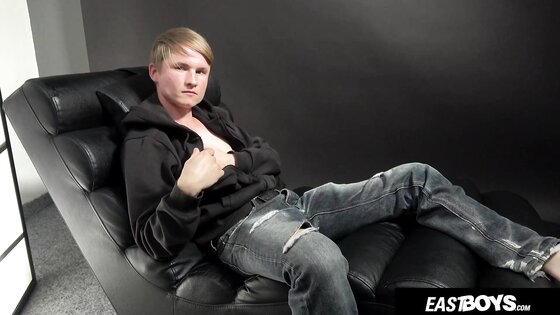 Czech blonde hot boy jerks off big dick