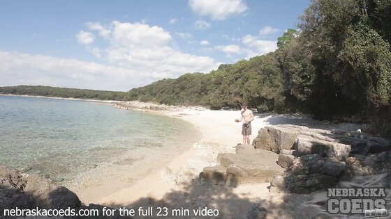 POV Beach Vacation Blowjob and Wet, Sticky Creampie Fuck With Mila Perez