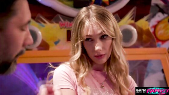 Banging my horny stepdaughter inside arcade house 2