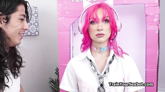 Banging the sexy gamer sexbot in the chair