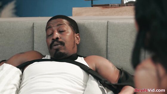 Stepdaughter helps her stepdad jerk off